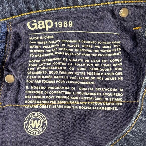 GAP 1969 original wide leg crop dark denim size 33 - Picture 10 of 14